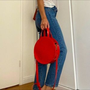 Red Croc Circle Bag Anthropologie